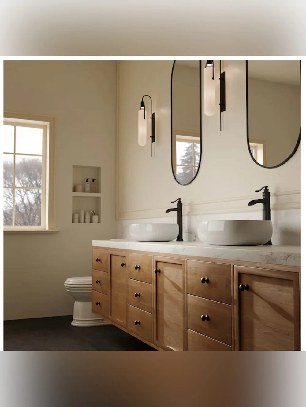 New BWE Matte Black Waterfall Vessel Faucet